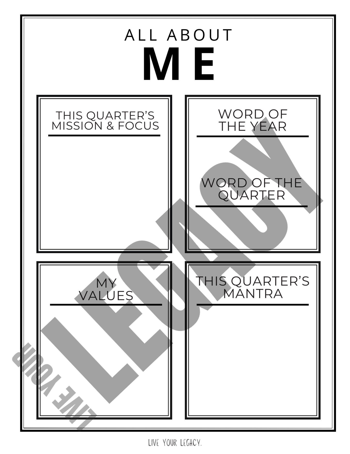 Bundle & Save Live Your Legacy Planner
